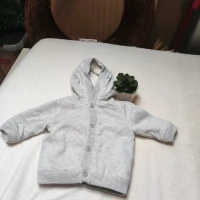 Gilet bien chaud et tout doux gris mixte - Taille 1 mois - Orchestra